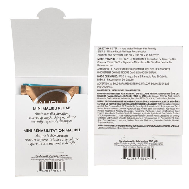 Malibu C Mini Malibu Rehab Hard Water Wellness Kit image number 3