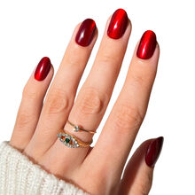 Paintlab Red Ruby Oval Press On Nails