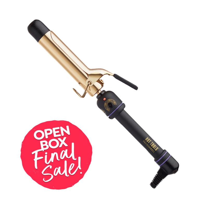 Open Box Hot Tools Gold Professional High Heat Curling Iron 1 1/4 in (Final Sale) image number 0
