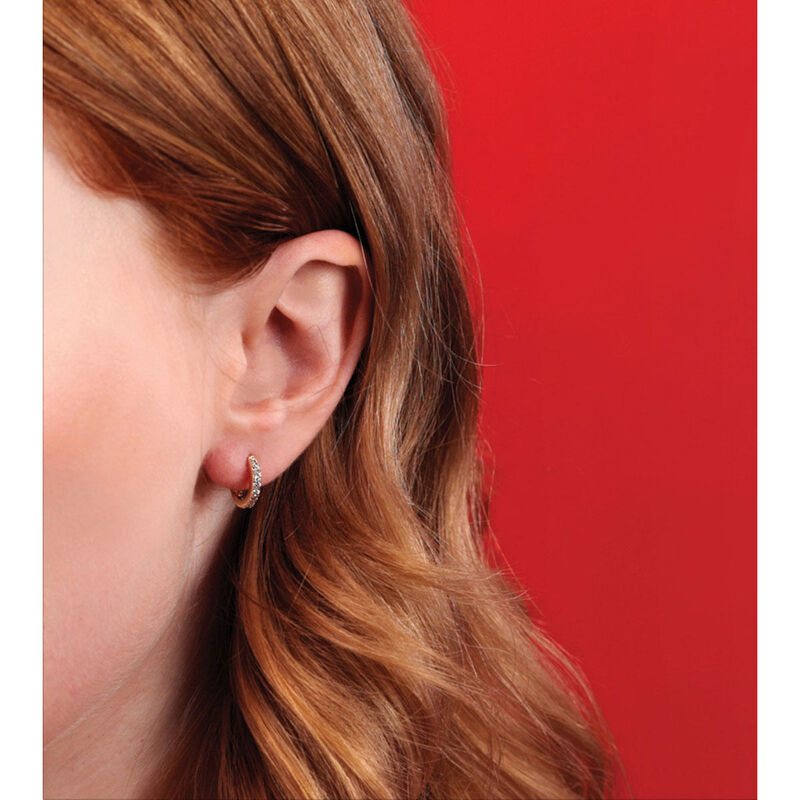Jules Smith Classic Pave Huggie Earrings image number 1