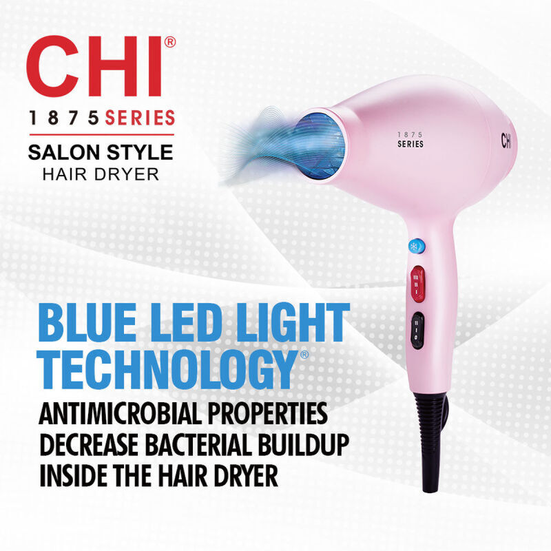 CHI 1875 Series Light Pink Advanced Ionic Hair Dryer image number 3