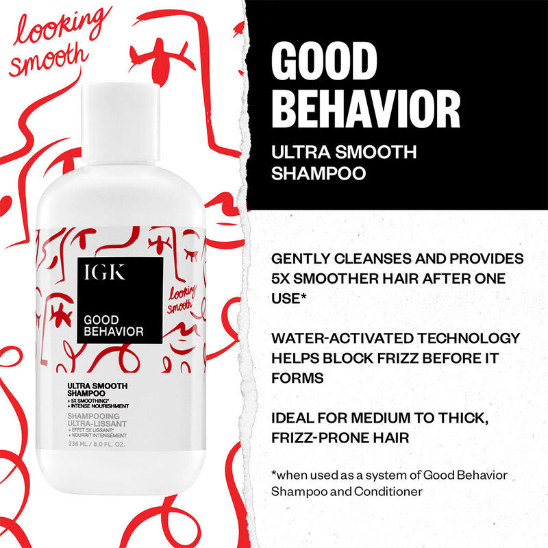 IGK Good Behavior Ultra Smooth Shampoo image number 3