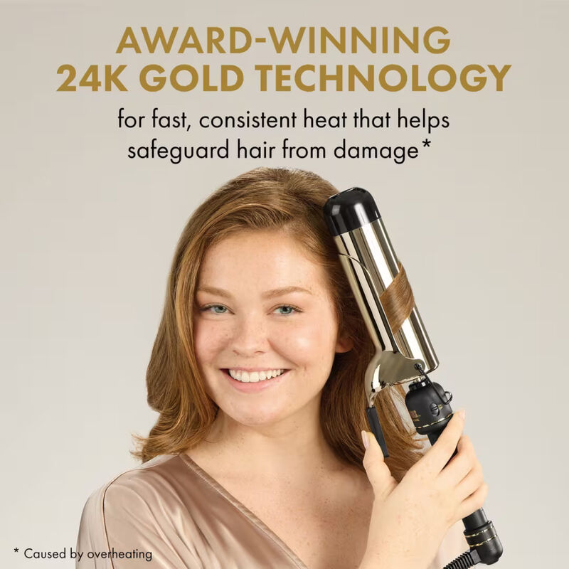 Open Box Hot Tools 2" 24K Gold Extended Barrel Curling Iron (Final Sale) image number 2