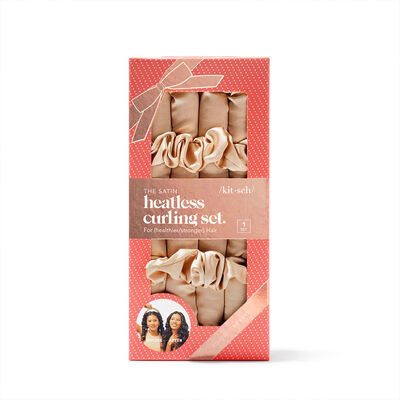 Kitsch Holiday Satin Heatless Curling Set - Champagne