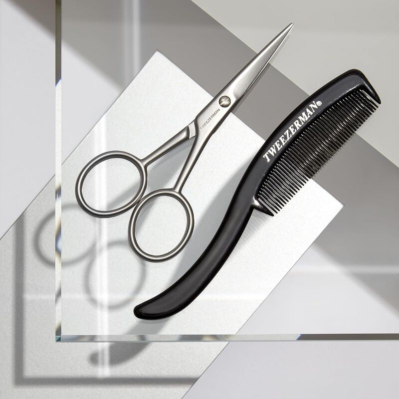 Tweezerman Moustache Scissors & Comb image number 1