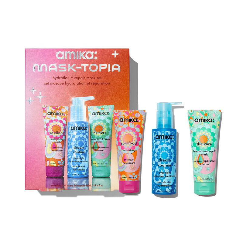 amika Mask-topia Hydration and Repair Hair Mask Set image number 0