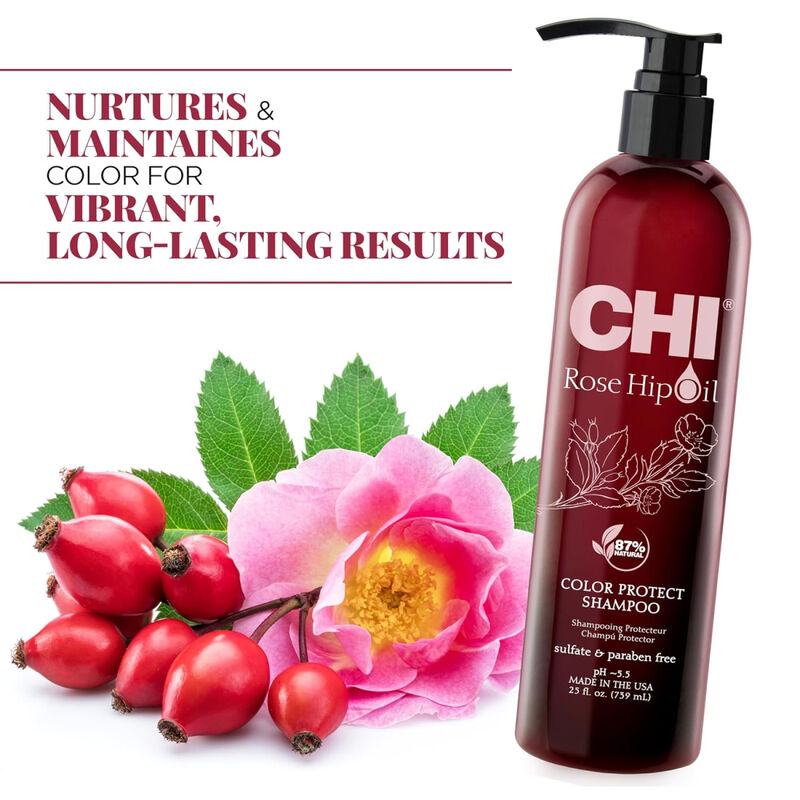 Chi Rose Hip Oil Color Nurture Protecting Shampoo image number 3