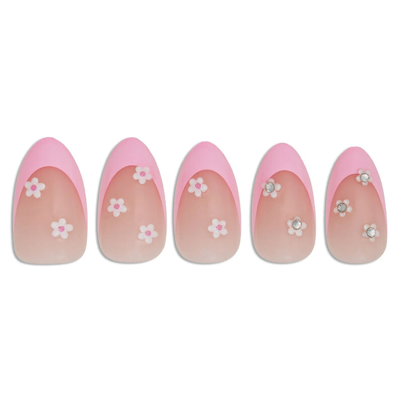 Paintlab Daisy Glam Short Almond Press On Nails image number 2