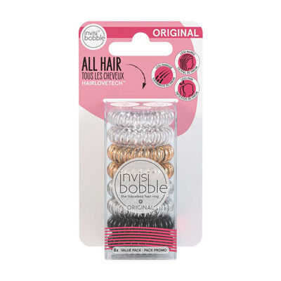 Invisibobble Original MultiPack Clear, Black & Metallic