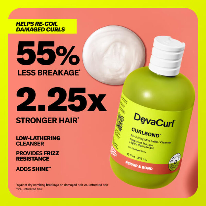 DevaCurl CURLBOND  Re-Coiling Mild Lather Cleanser image number 2