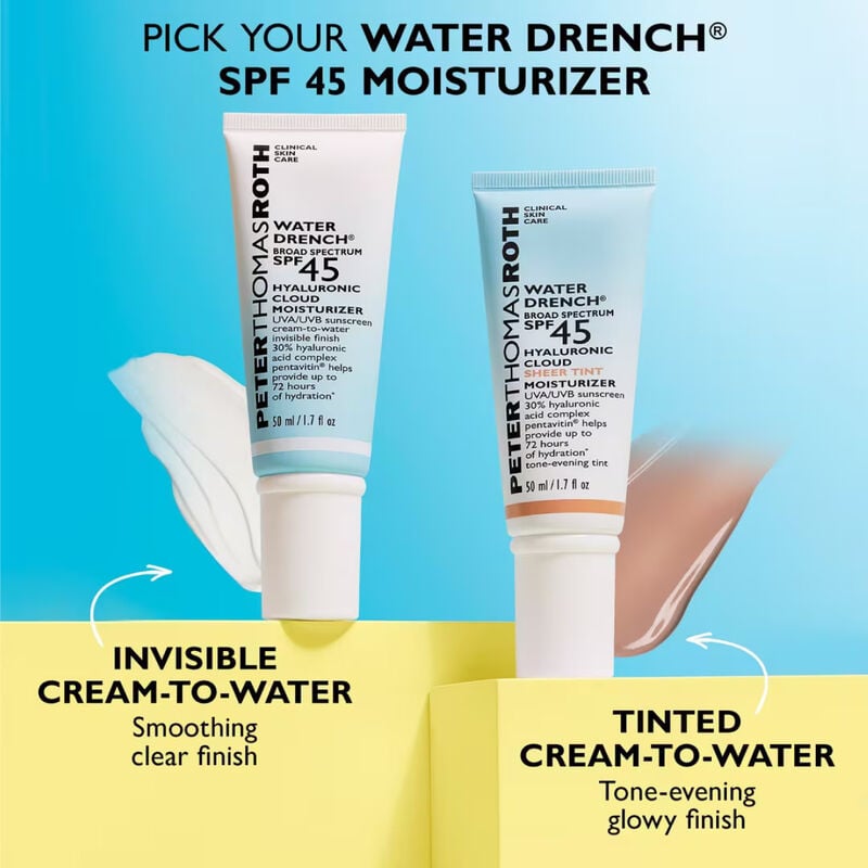 Peter Thomas Roth Water Drench Broad Spectrum SPF 45 Hyaluronic Cloud Sheer Tint Moisturizer image number 4