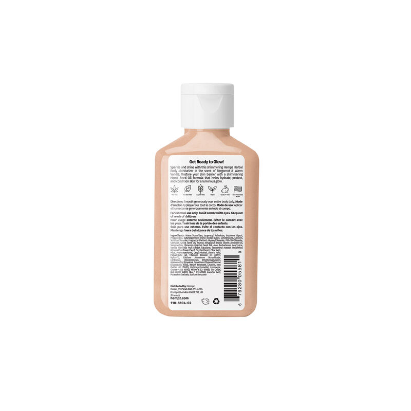 Hempz Mini Glow Getter Herbal Body Moisturizer image number 1