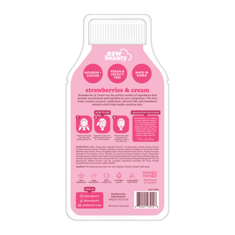 ESW Beauty Strawberries & Cream Soothing Raw Juice Mask image number 2