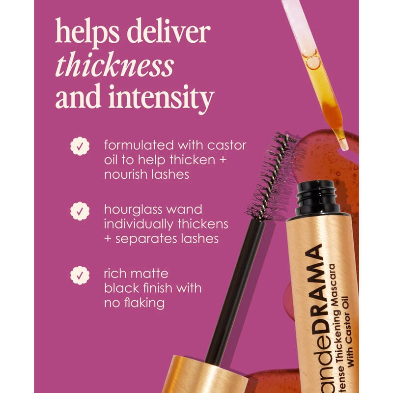 Grande Cosmetics GrandeDRAMA Intense Thickening Mascara with Castor Oil image number 2