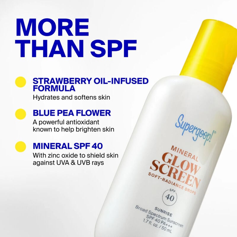 Supergoop! Mineral Glowscreen Soft-Radiance Drops SPF 40 image number 1