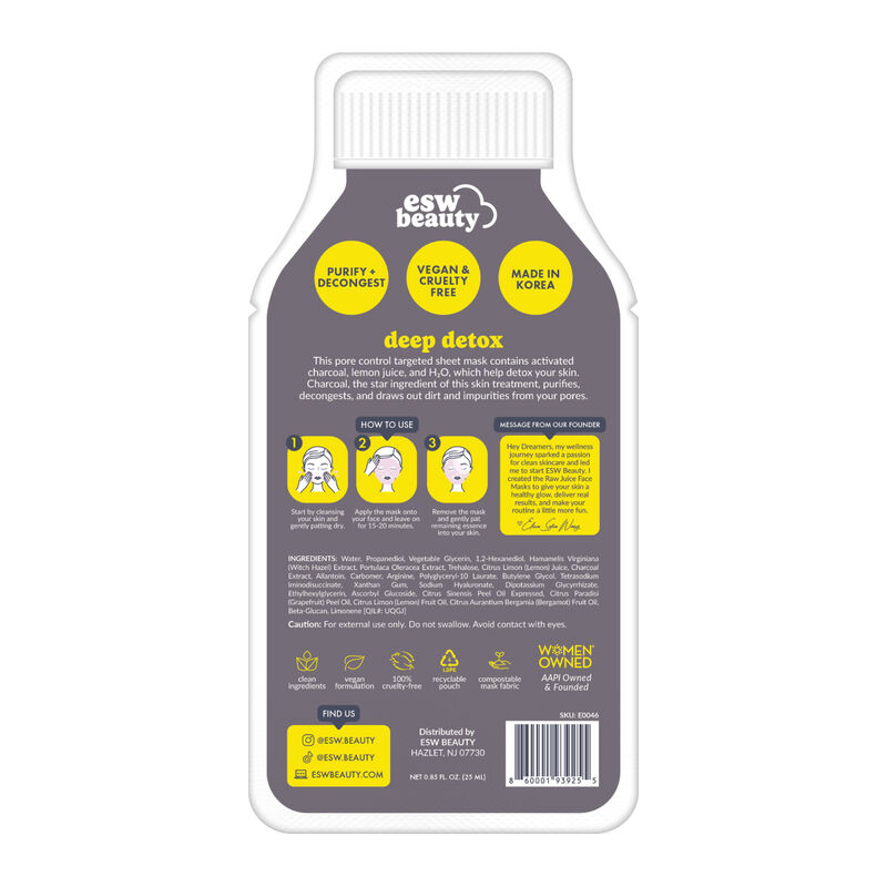 ESW Beauty Deep Detox Pore Control Raw Juice Mask image number 2