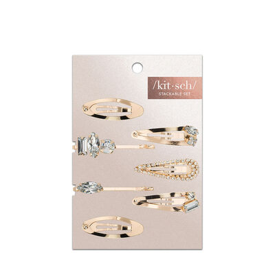 Kitsch Micro Snap Clip 7pc Set - Gold