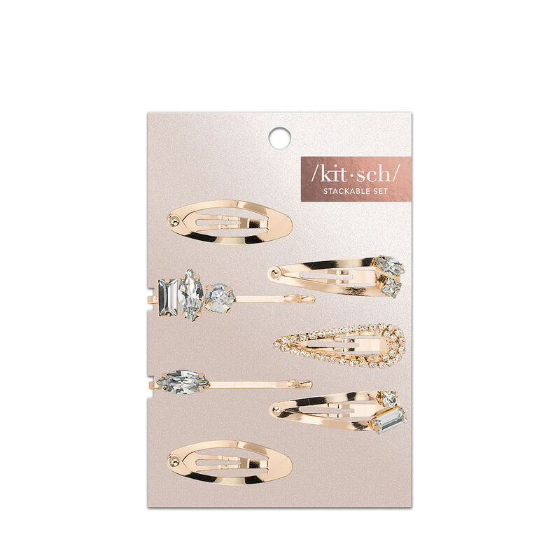 Kitsch Micro Snap Clip 7pc Set - Gold image number 0