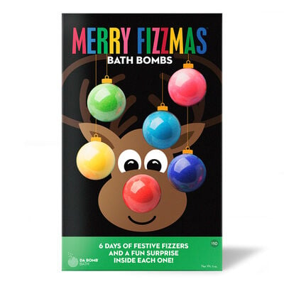 Da Bomb Bath Fizzers 6-Count Reindeer Bath Bomb Calendar