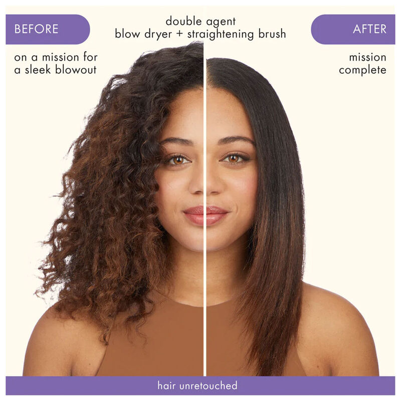 amika Double Agent 2-in-1 Straightening Blow Dryer Brush image number 3