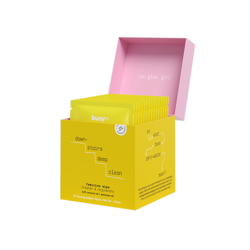 Busy Co. Glow Primrose Feminine Cleansing Cloths image number 0