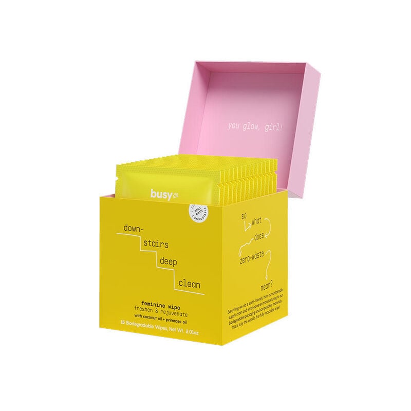 Busy Co. Glow Primrose Feminine Cleansing Cloths image number 1