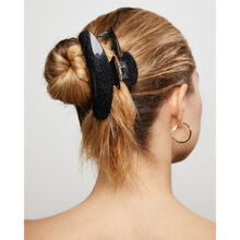 Kitsch Recycled Plastic Claw Clip - Black Glitter