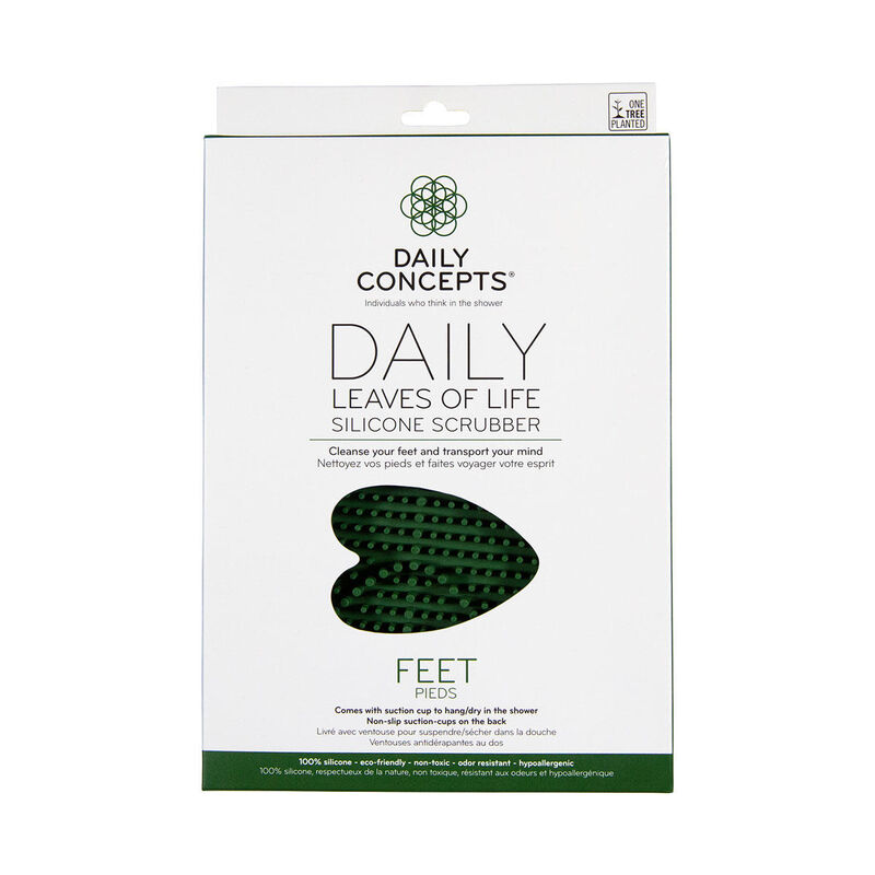 Daily Concepts Daily Leaves of Life Silicone Scrubber Feet image number 0
