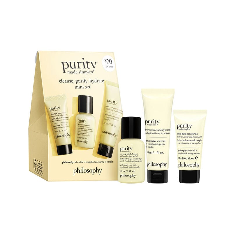 philosophy Purity Made Simple Cleanse, Purify, Hydrate Mini Set image number 0