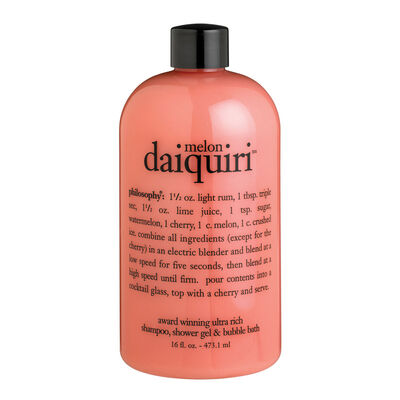 philosophy melon daiquiri shampoo, shower gel and bubble bath