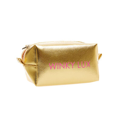 Winky Lux Gold Cosmetic Bag