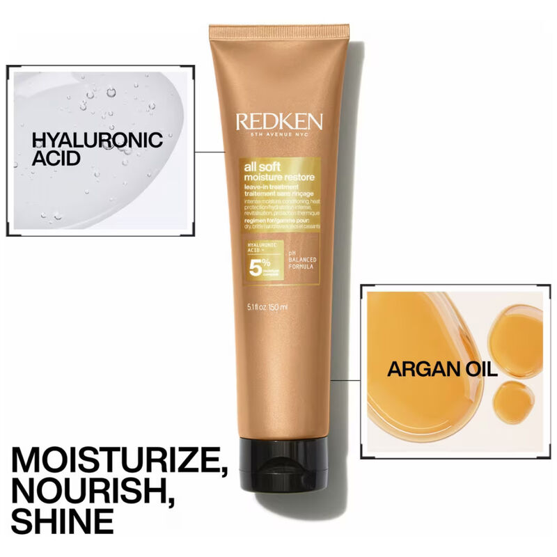 Redken All Soft Moisture Restore Leave-In Treatment image number 4