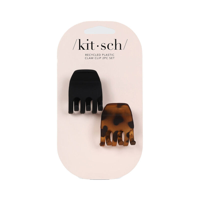 Kitsch Eco-Friendly Medium Claw Clips 2pc set - Black image number 0