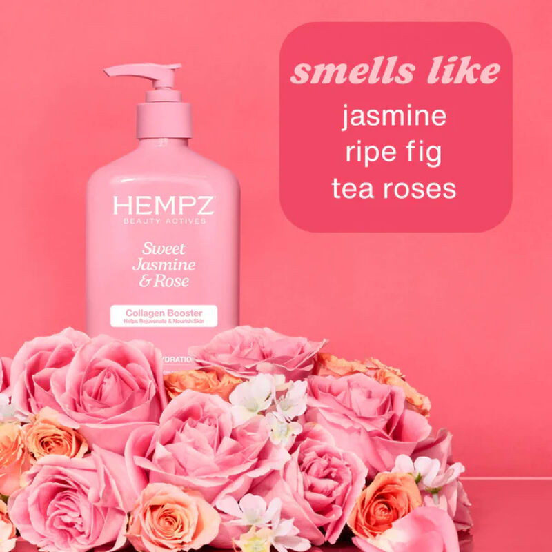 Hempz Sweet Jasmine & Rose Herbal Body Moisturizer with Collagen Booster image number 1