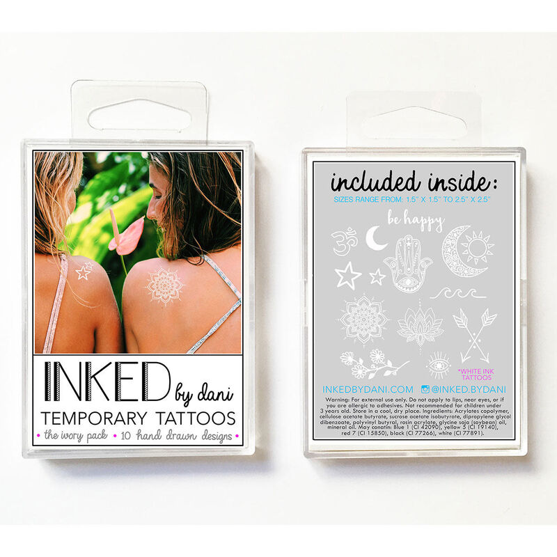 INKED by Dani Ivory Temporary Tattoos Pack image number 1