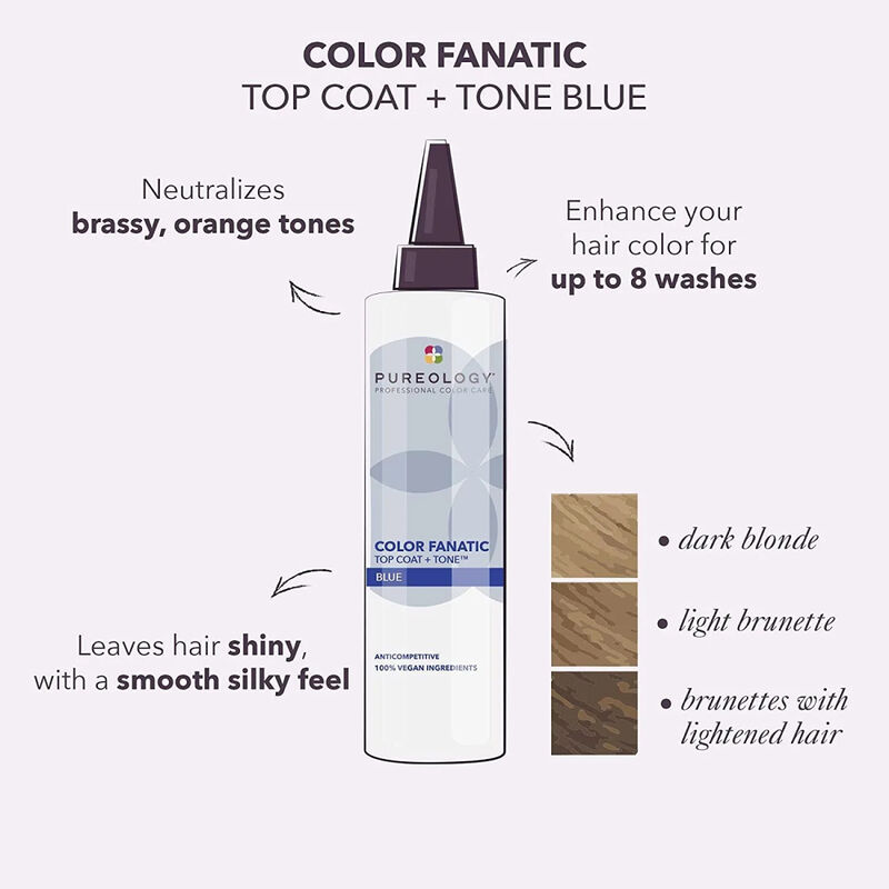 Pureology Color Fanatic Top Coat + Tone Blue image number 3