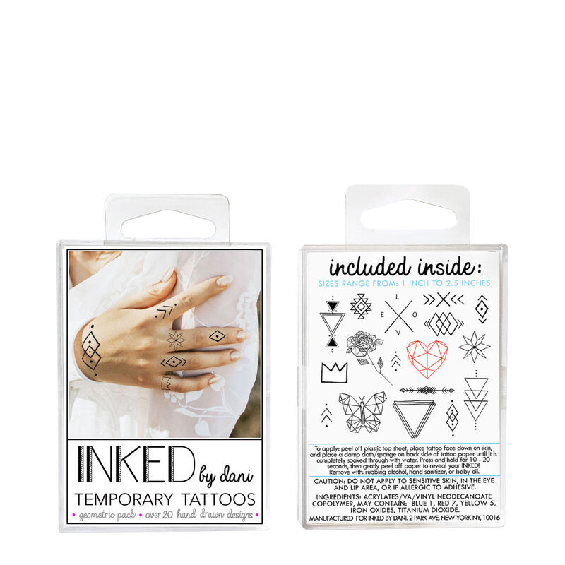 INKED by Dani Geometric Temporary Tattoos Pack image number 0