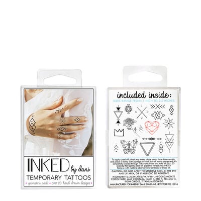 INKED by Dani Geometric Temporary Tattoos Pack