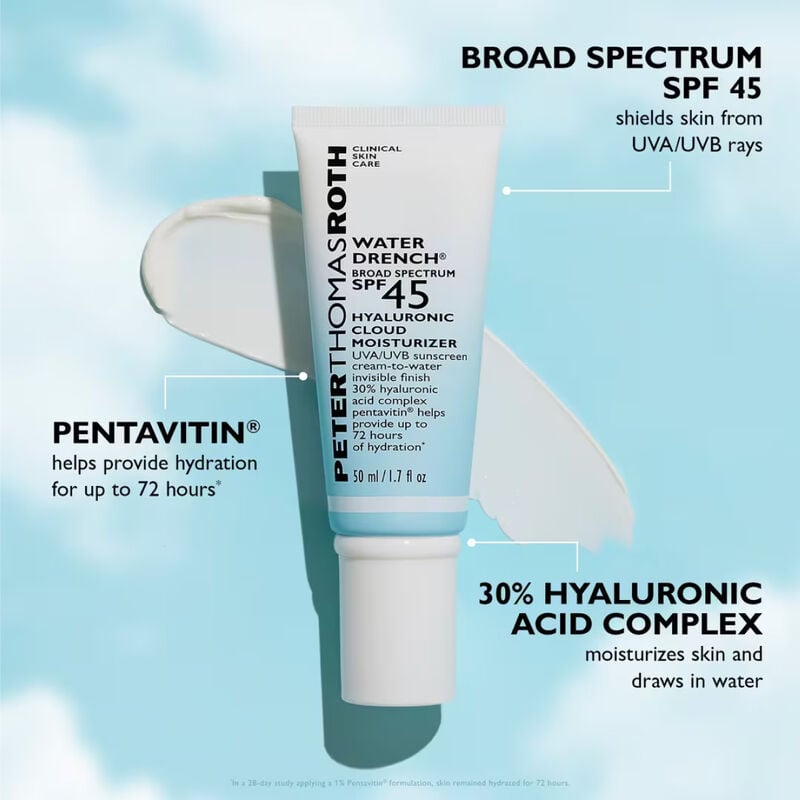 Peter Thomas Roth Water Drench Broad Spectrum SPF 45 Hyaluronic Cloud Moisturizer image number 4