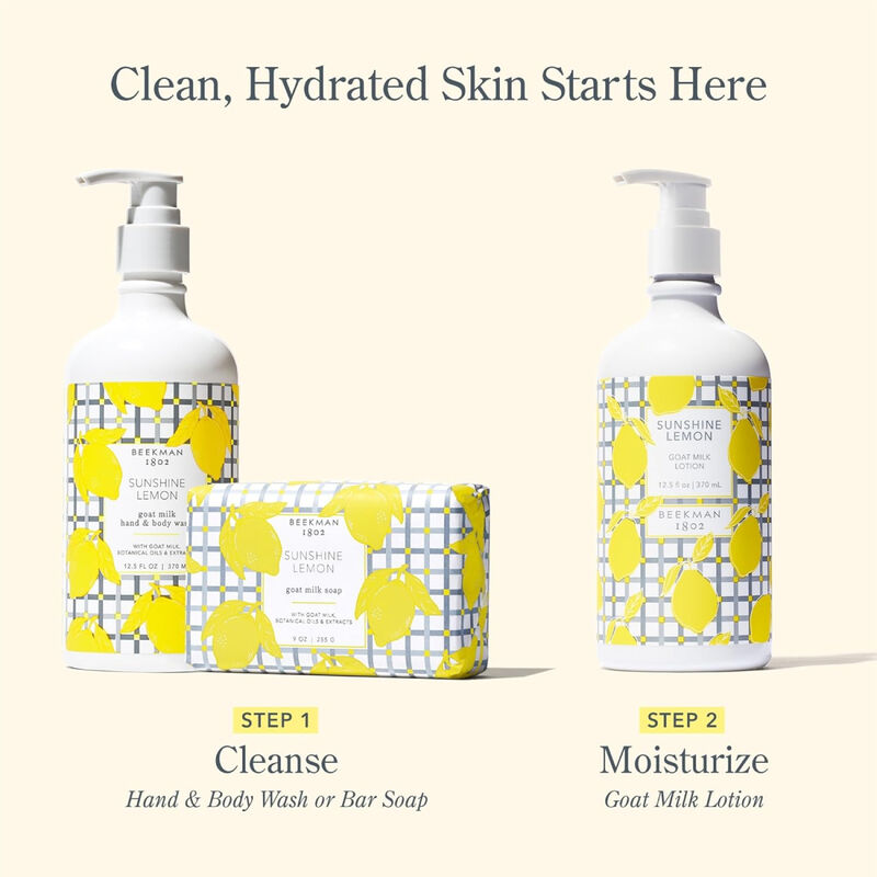 Beekman 1802 Sunshine Lemon Goat Milk Bar Soap image number 3