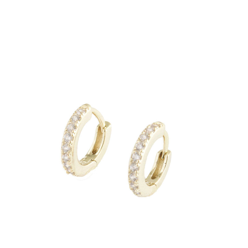 Jules Smith Classic Pave Huggie Earrings image number 0