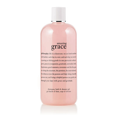 philosophy amazing grace shampoo, shower gel and bubble bath