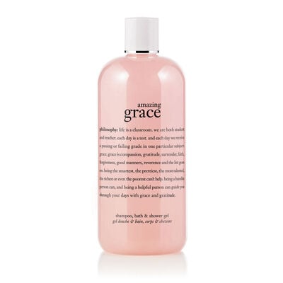 philosophy amazing grace shampoo, shower gel and bubble bath