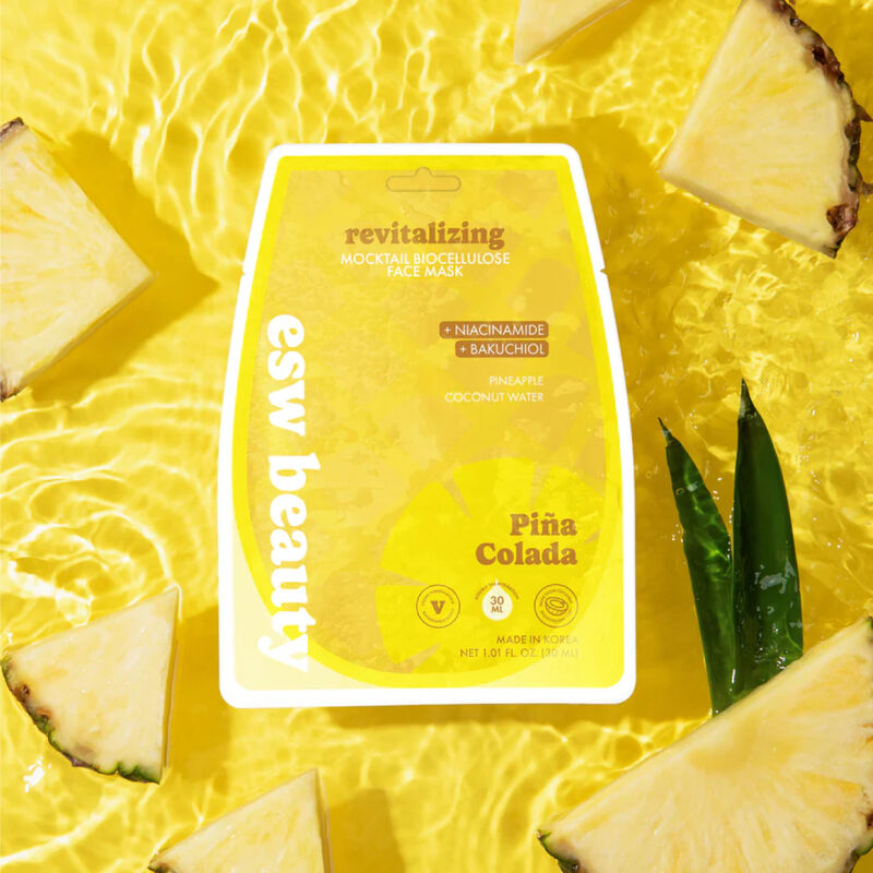 ESW Beauty Pi&ntilde;a Colada Revitalizing Biocellulose Mocktail Mask image number 4