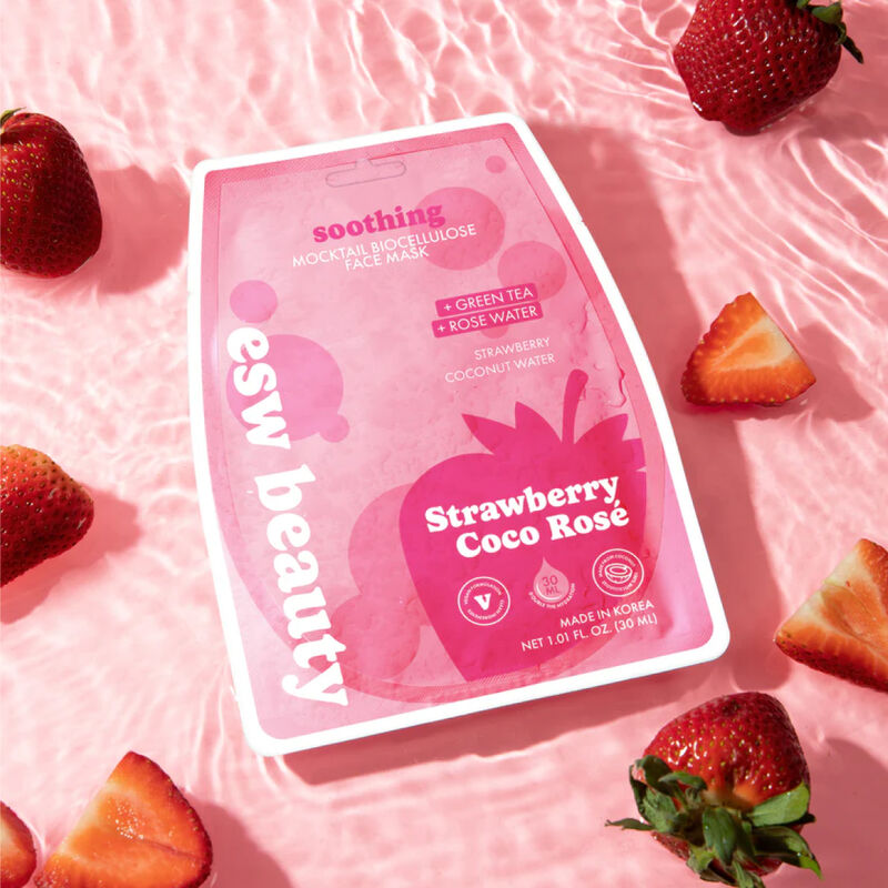 ESW Beauty Strawberry Coco Ros&eacute; Soothing Biocellulose Mocktail Mask image number 4