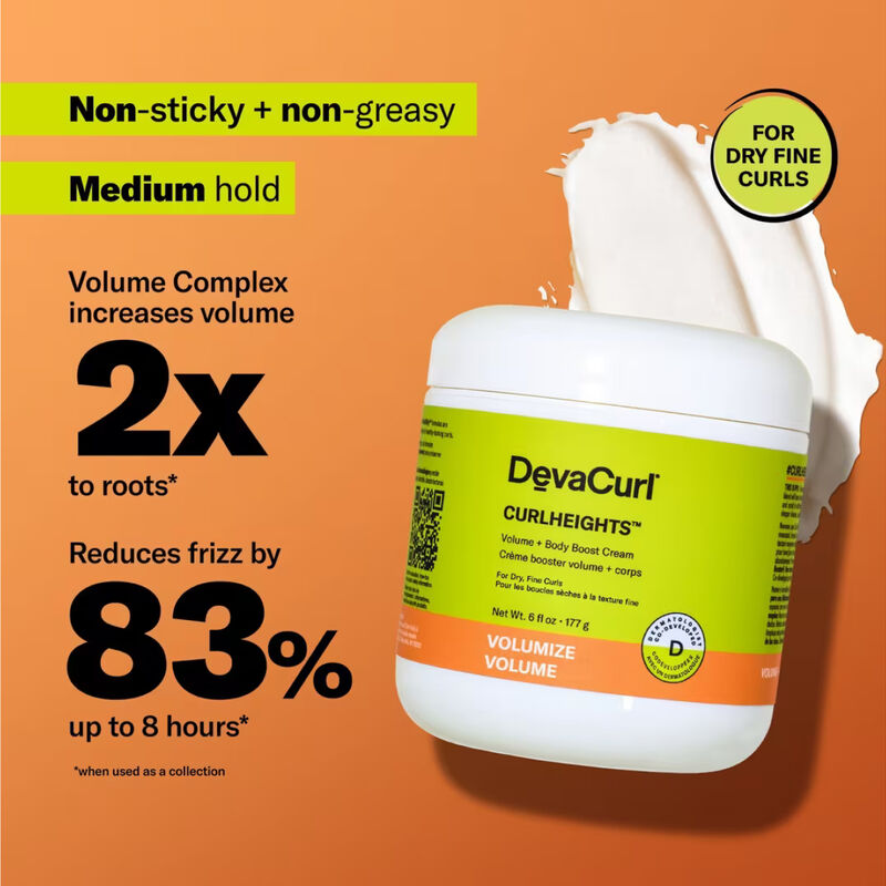 DevaCurl CurlHeights Volume + Body Boost Cream image number 2