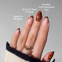 Paintlab Tortie Tips Short Almond Press On Nails