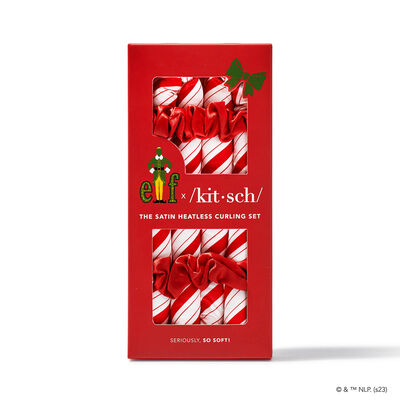 elf x Kitsch Satin Heatless Set - Candy Cane