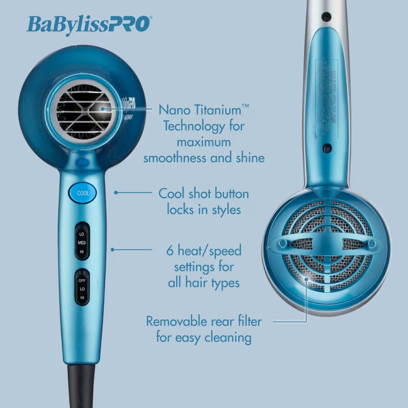 Open Box BaBylissPRO Nano Titanium Hair Dryer (Final Sale) image number 3