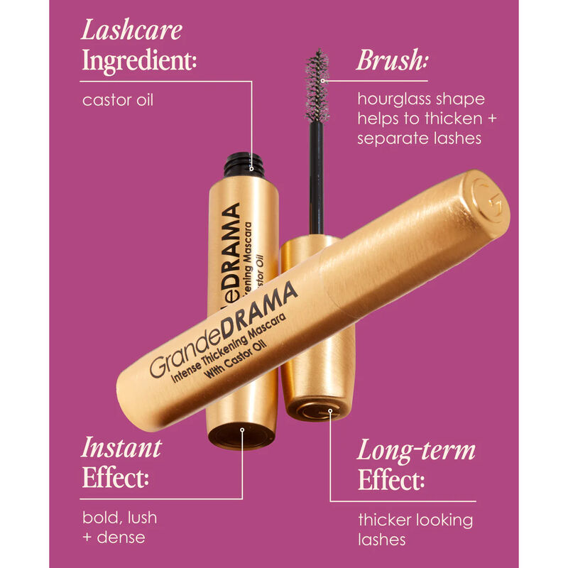 Grande Cosmetics GrandeDRAMA Intense Thickening Mascara with Castor Oil image number 5